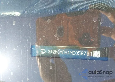 2021 Lexus Rx 450H из США, поврежденный, VIN 2T2HGMDA4MC058791